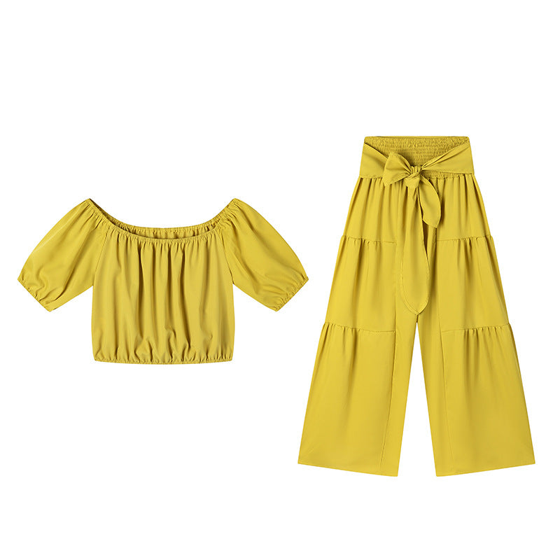 Elegantes 2-teiliges Damen-Set – Oberteil + Hose