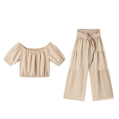 Elegantes 2-teiliges Damen-Set – Oberteil + Hose