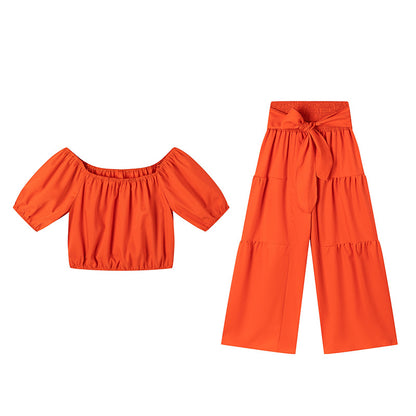 Elegantes 2-teiliges Damen-Set – Oberteil + Hose