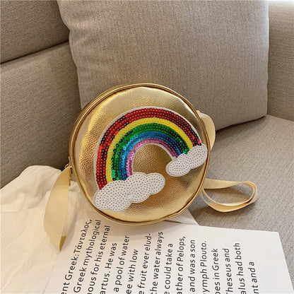 Niedliche Kinder Mädchen Cartoon Regenbogen-Druck Geldbörsen