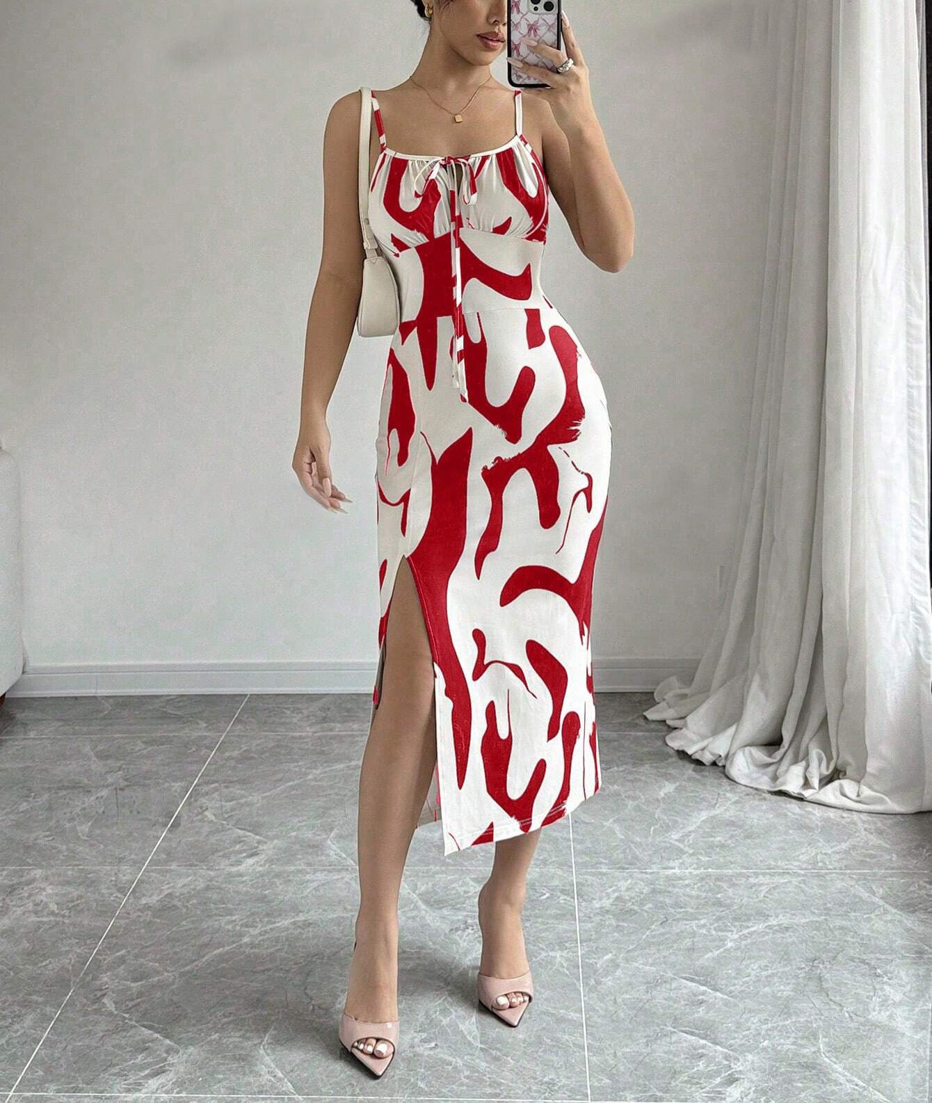 Robe Femme Bretelles – Fendue, Taille Haute & Coupe Longue