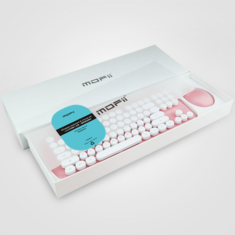 Kabelloses Tastatur- und Maus-Set für Mädchen in Vintage-Farben