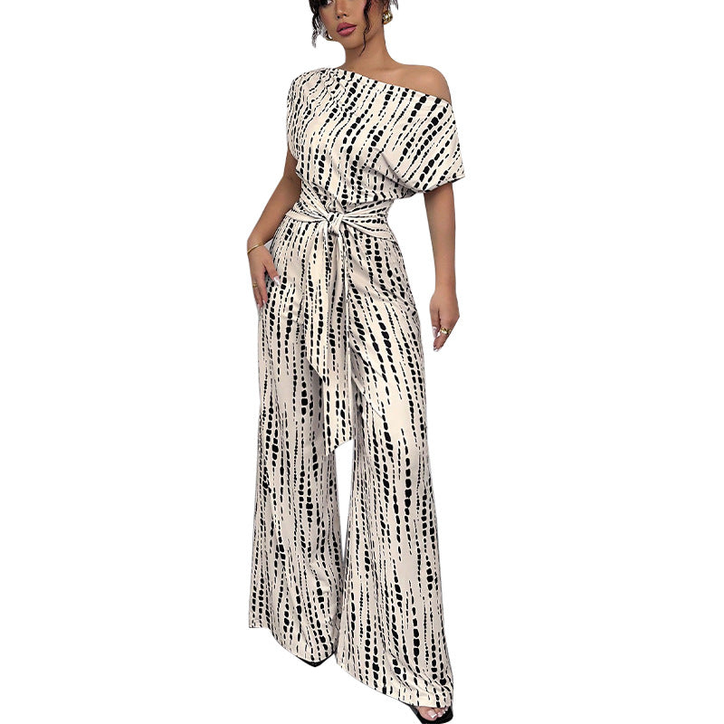 Combinaison Femme – Épaules Obliques & Jambes Larges