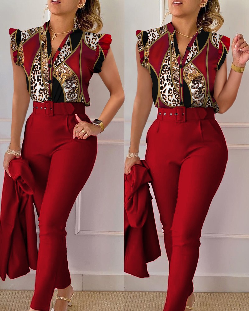 Damen-Set 2-teilig – Freizeit-Top & Hose