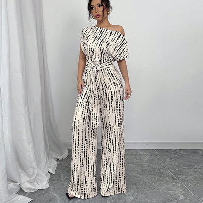 Combinaison Femme – Épaules Obliques & Jambes Larges