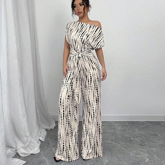Combinaison Femme – Épaules Obliques & Jambes Larges
