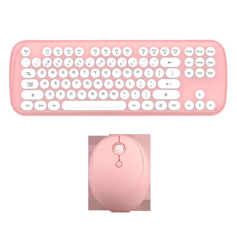 Kabelloses Tastatur- und Maus-Set für Mädchen in Vintage-Farben