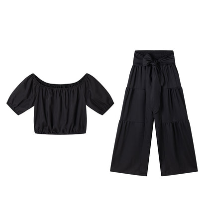 Elegantes 2-teiliges Damen-Set – Oberteil + Hose