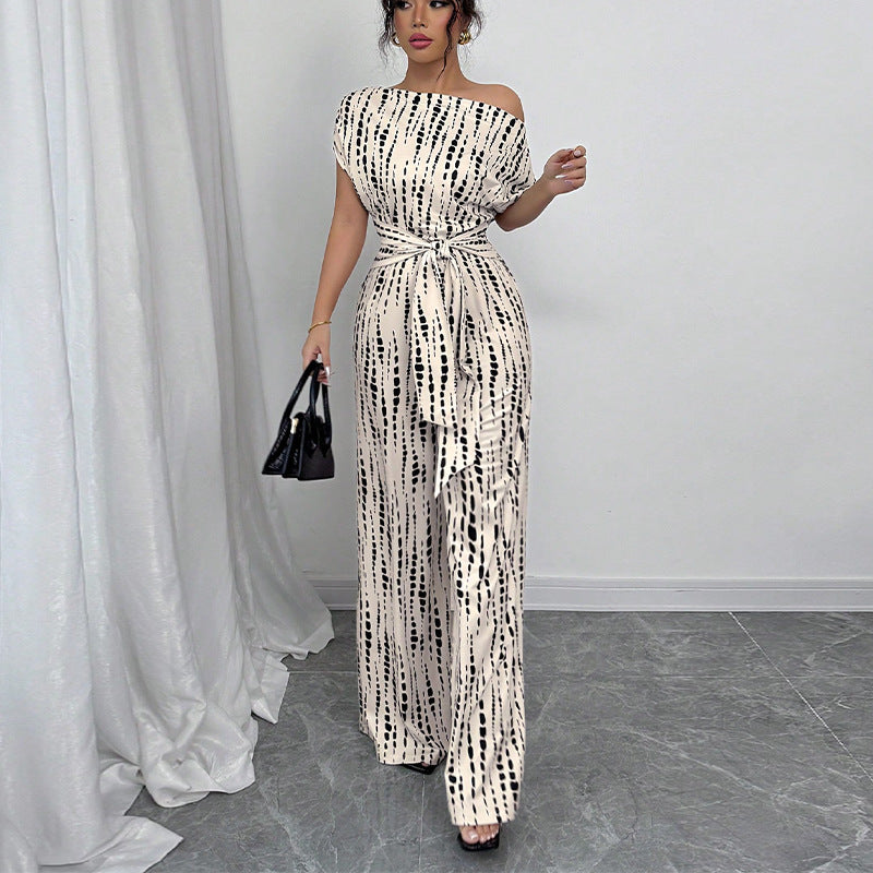 Combinaison Femme – Épaules Obliques & Jambes Larges