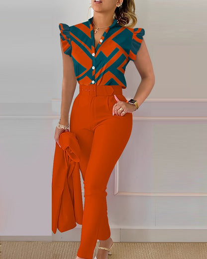 Damen-Set 2-teilig – Freizeit-Top & Hose