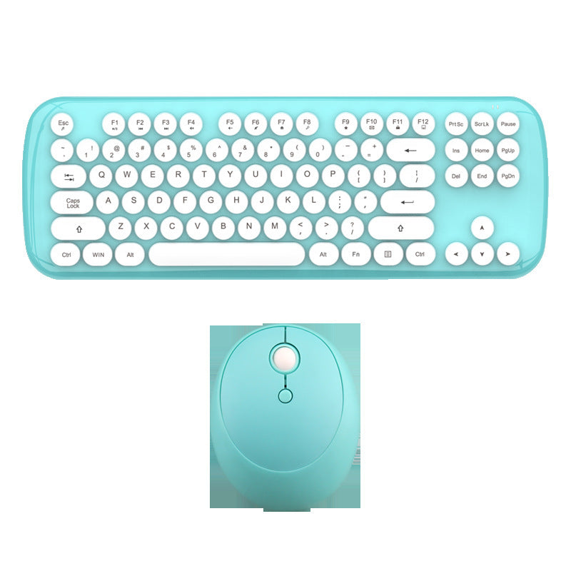 Kabelloses Tastatur- und Maus-Set für Mädchen in Vintage-Farben