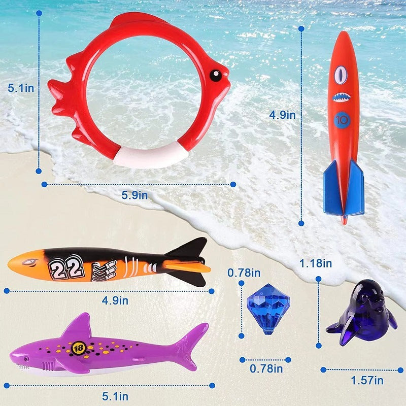 Tauchspielzeug 20 Stück Schatzsuchspielzeug für Kinder Schwimmbad