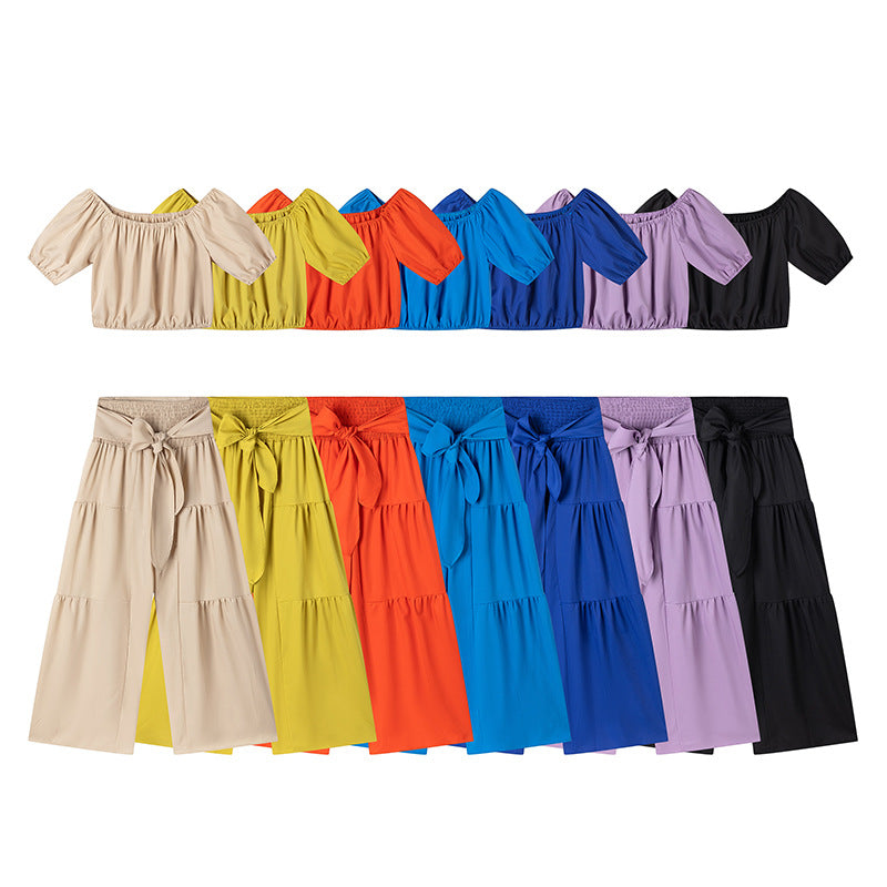 Elegantes 2-teiliges Damen-Set – Oberteil + Hose