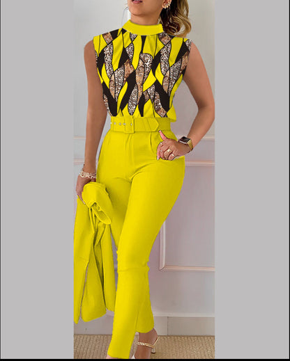 Damen-Zweiteiler – Tanktop & bedruckte Hose