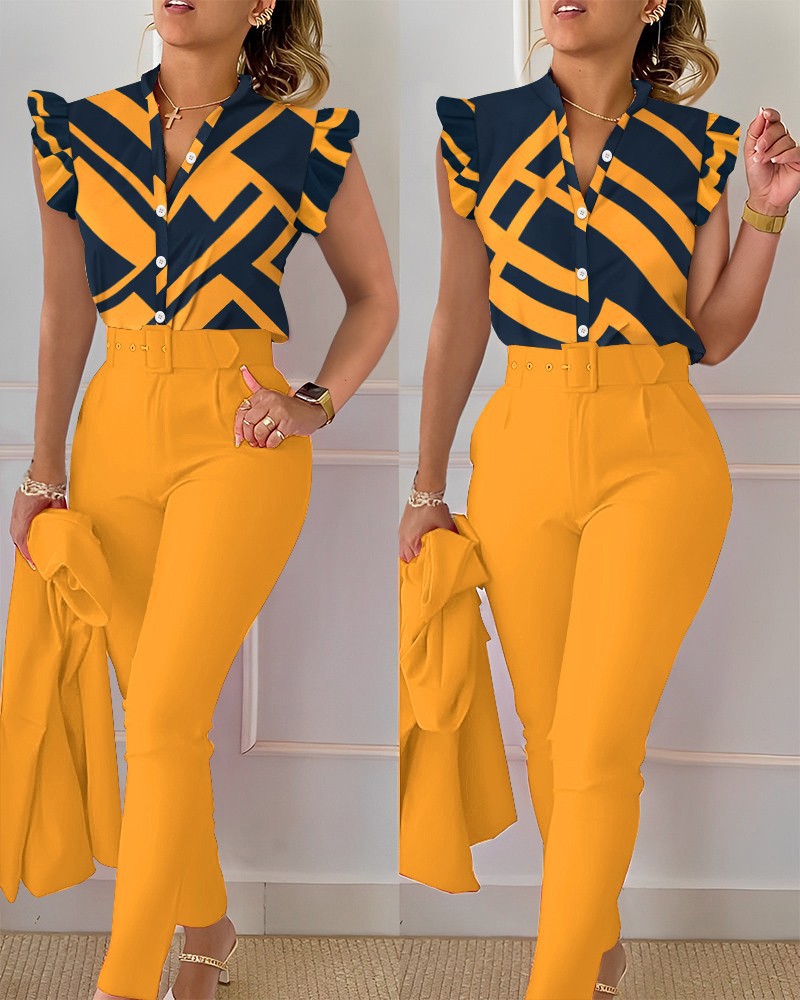 Damen-Set 2-teilig – Freizeit-Top & Hose