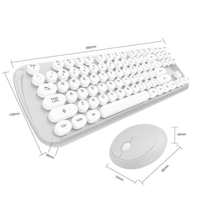 Kabelloses Tastatur- und Maus-Set für Mädchen in Vintage-Farben