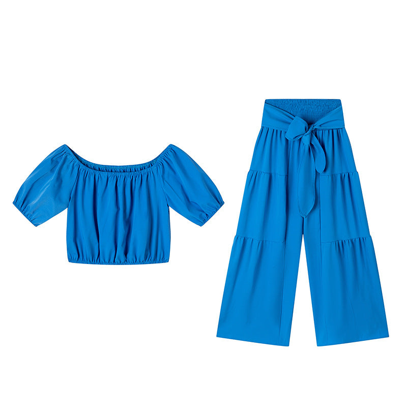 Elegantes 2-teiliges Damen-Set – Oberteil + Hose
