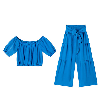 Elegantes 2-teiliges Damen-Set – Oberteil + Hose