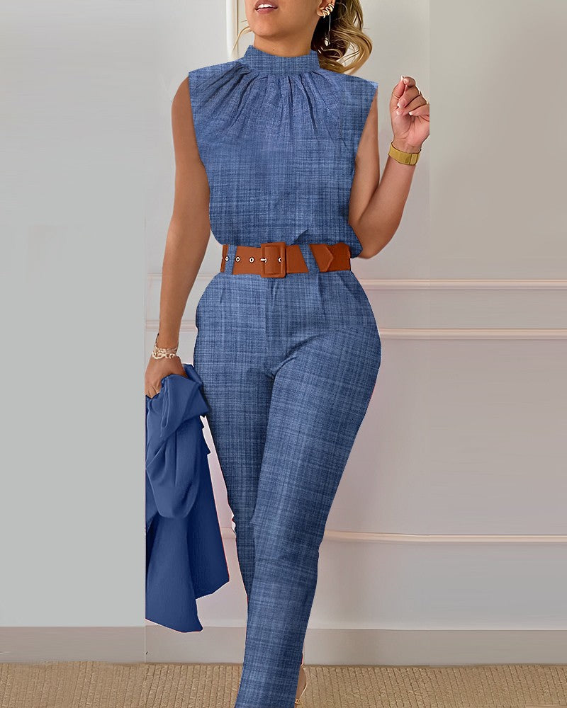Damen-Zweiteiler – Tanktop & bedruckte Hose